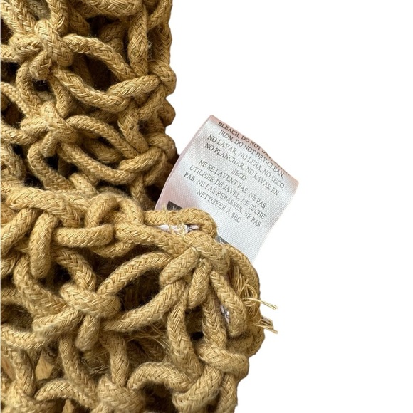 Woven Knit Crochet Beach Bag Tote Purse - Picture 3 of 4